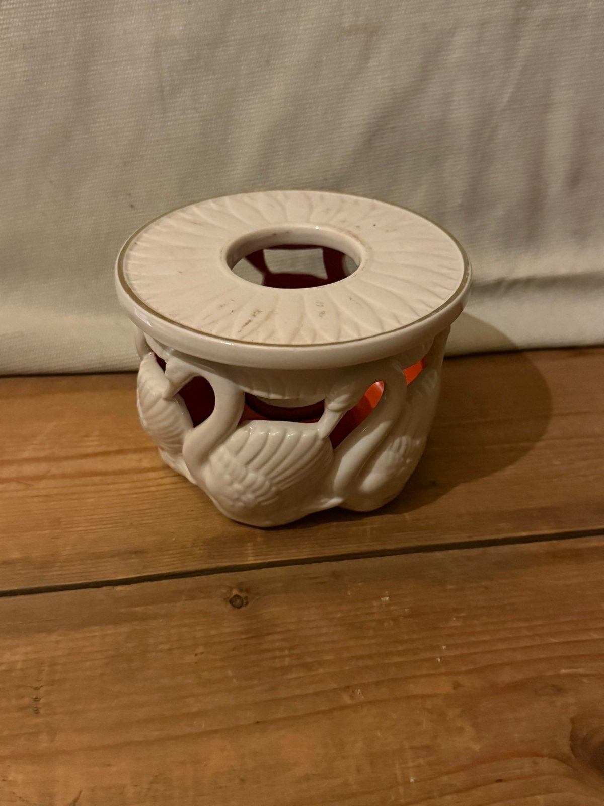 Keramiek theepot houder zwanen, Ophalen, Huis en Inrichting