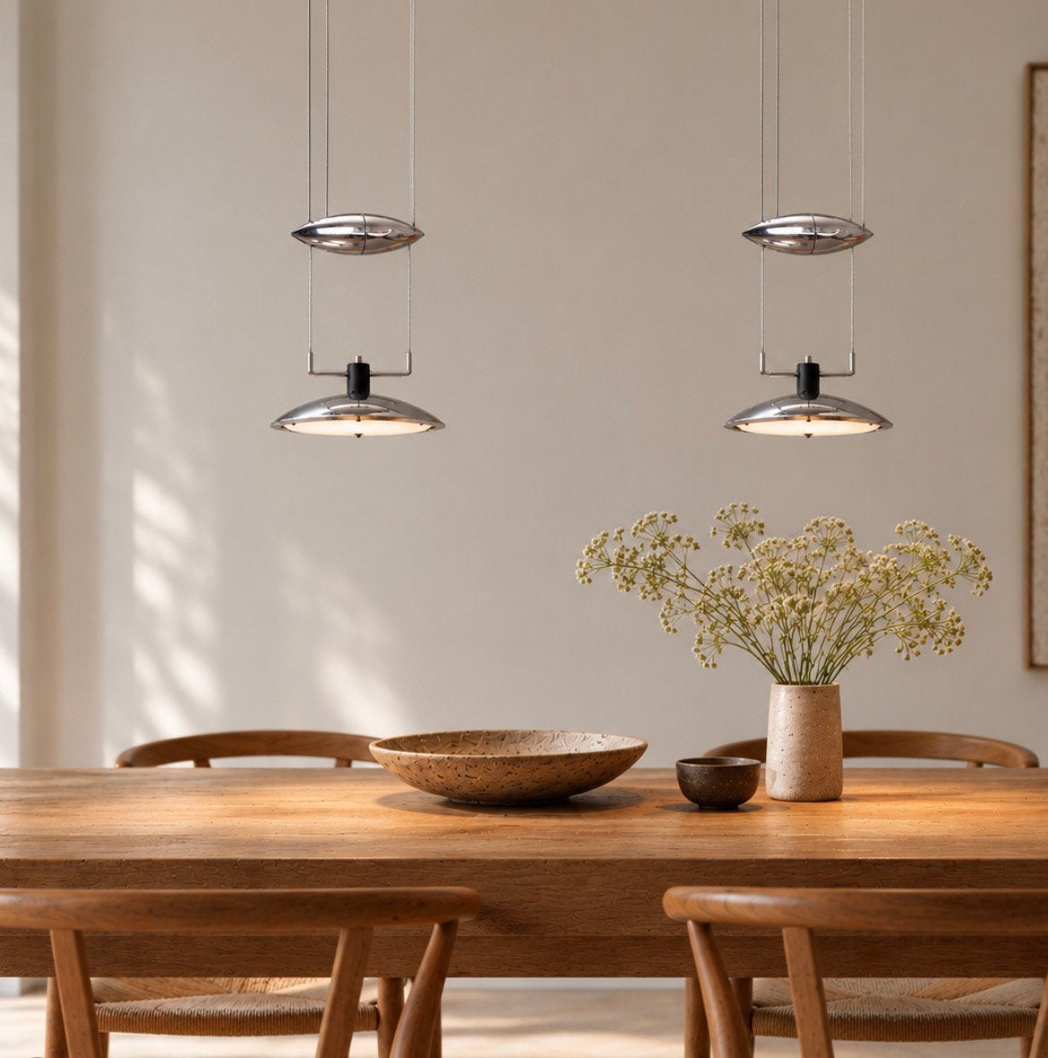 Tobias Grau design-hanglamp set / chroom + alumium