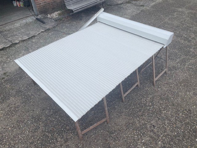 Wit elektrisch rolluik 188 cm breed x 248,5 cm hoog, Ophalen, Gebruikt, 200 cm of meer, Wit