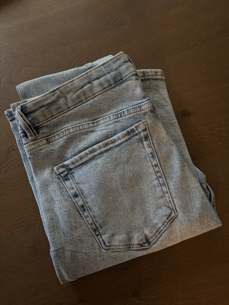 Spijkerbroek flare maat 30/34, Ophalen, Blauw, Zo goed als nieuw, W30 - W32 (confectie 38/40)