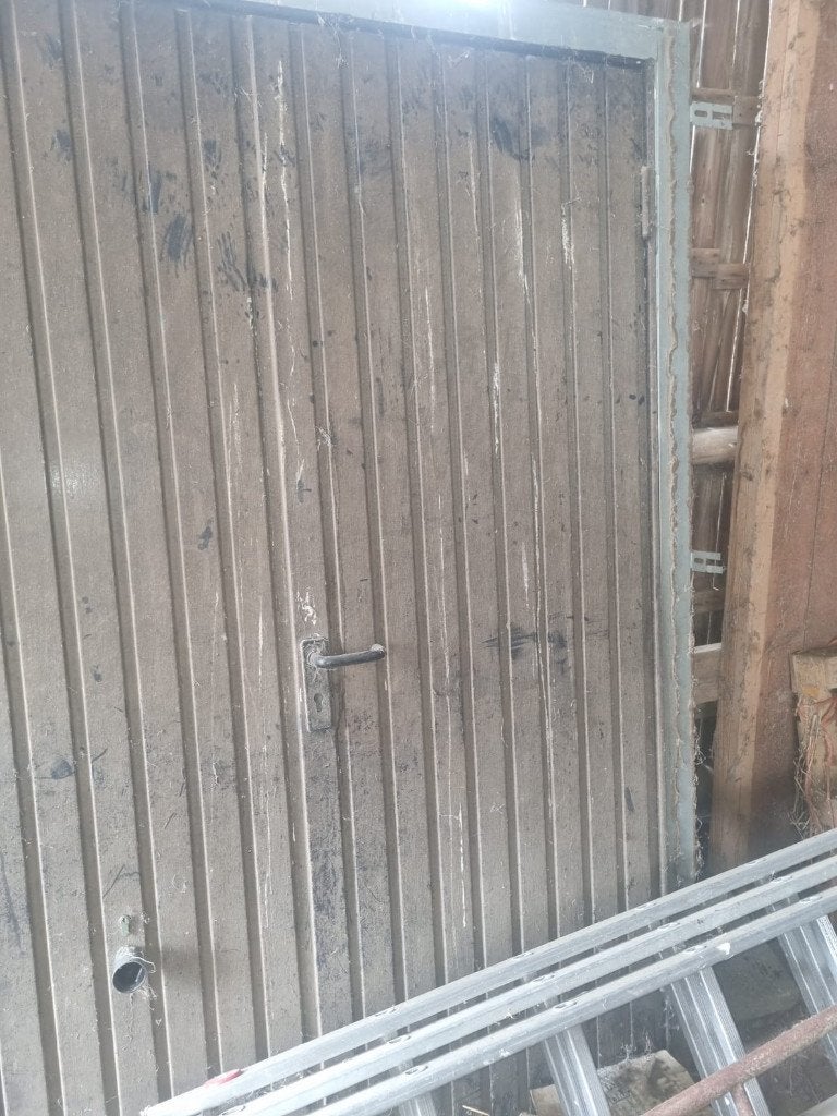 Garagedeuren, met inloop deur, Ophalen, Gebruikt, Garagedeur, Metaal