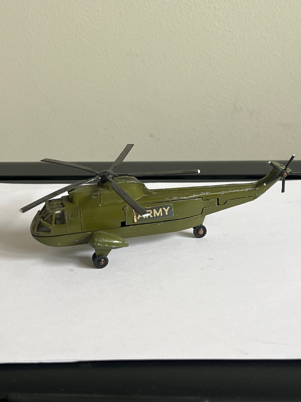 Dinky Toys Sea King Leger Helikopter - Vintage Speelgoed, Ophalen of Verzenden, Gebruikt, Helikopter, Overige merken