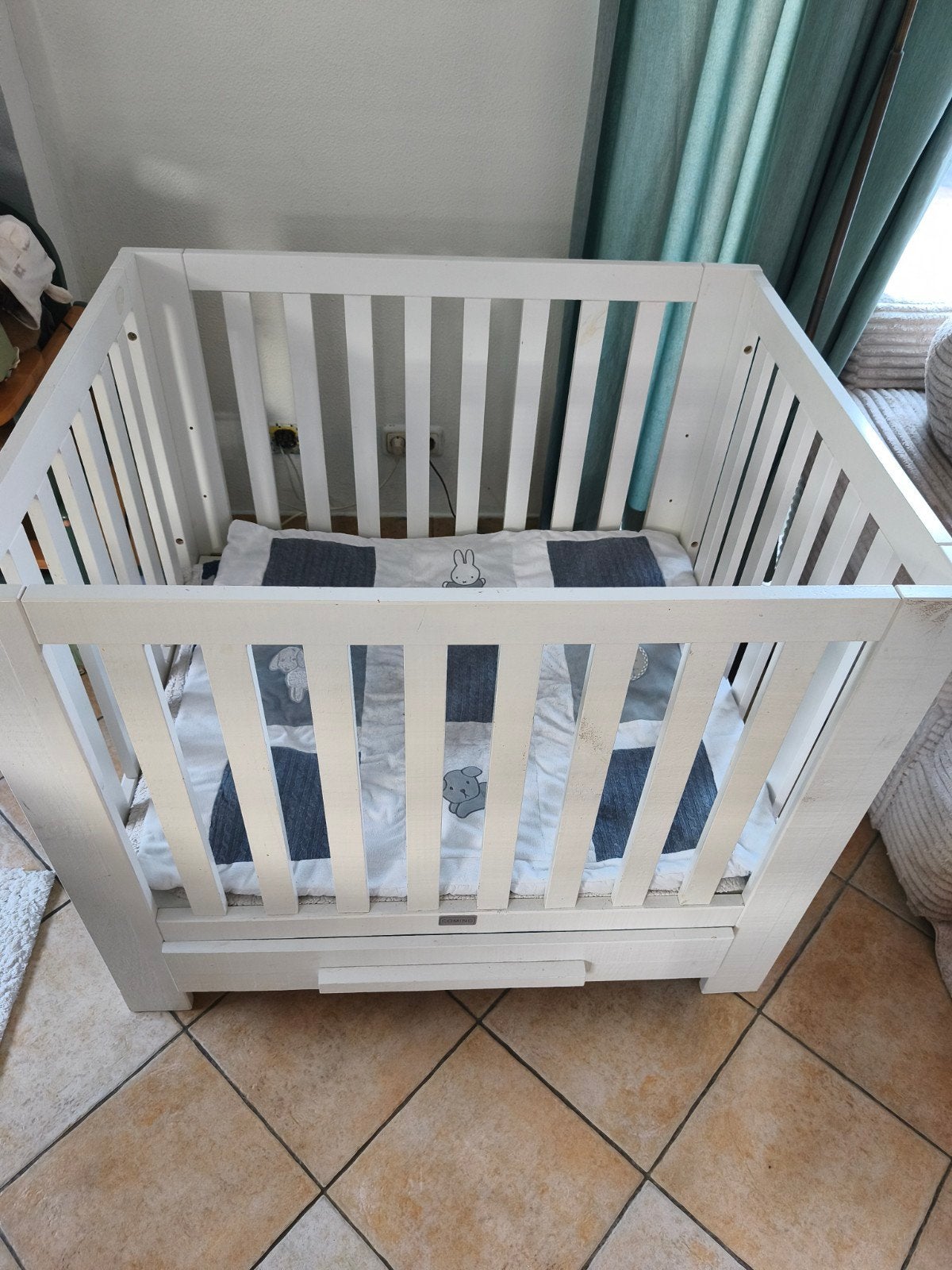 Coming Box 104x85 cm inclusief boxkleed, Kinderen en Baby's, Boxen, Ophalen, Zo goed als nieuw, Rechthoekig, Boxkleed