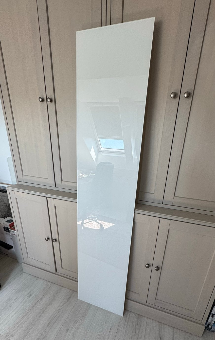 IKEA BESTÅ Glazen bovenplaat 180x40 cm, Ophalen, Zo goed als nieuw