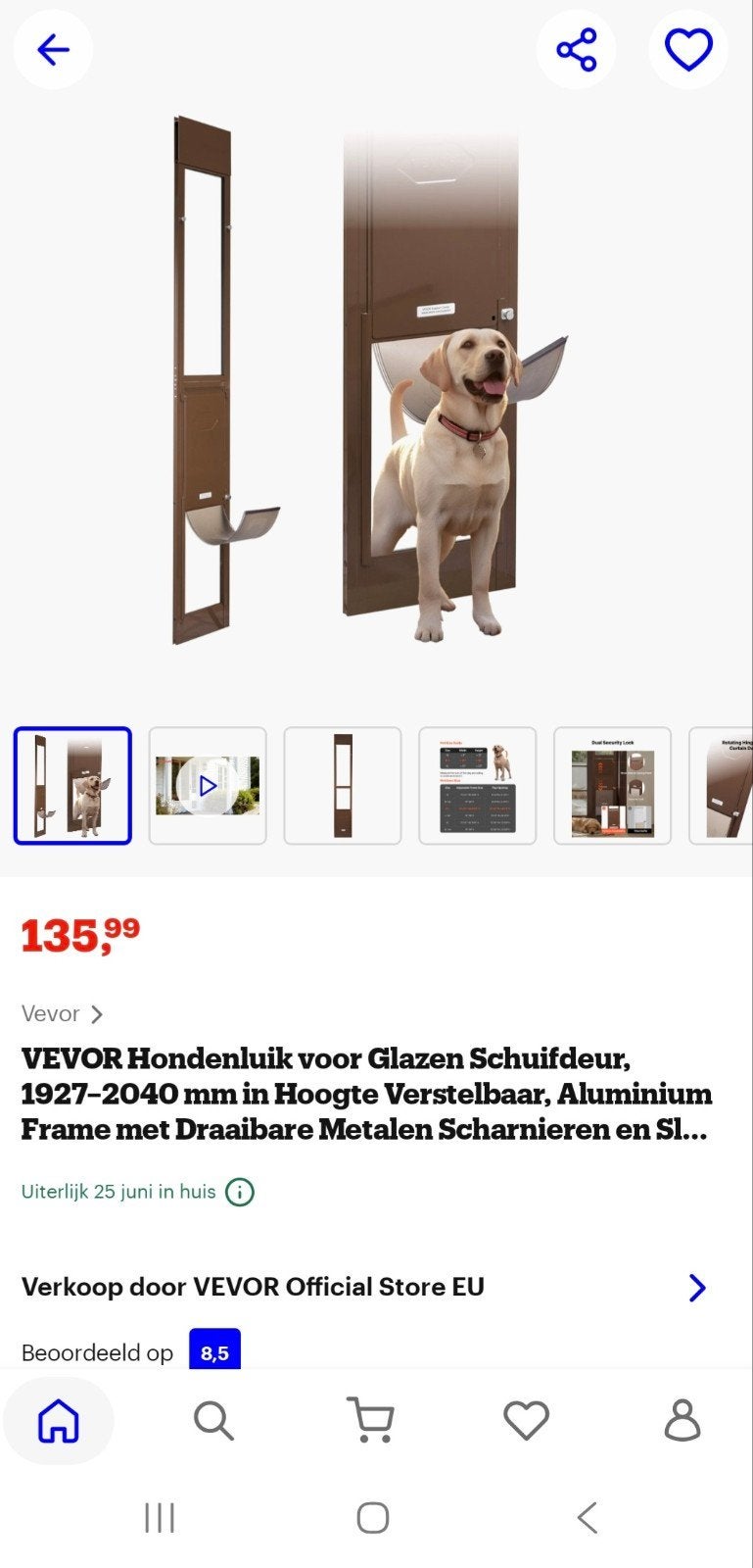 Te koop nieuw hondenluik, Ophalen of Verzenden, Nieuw