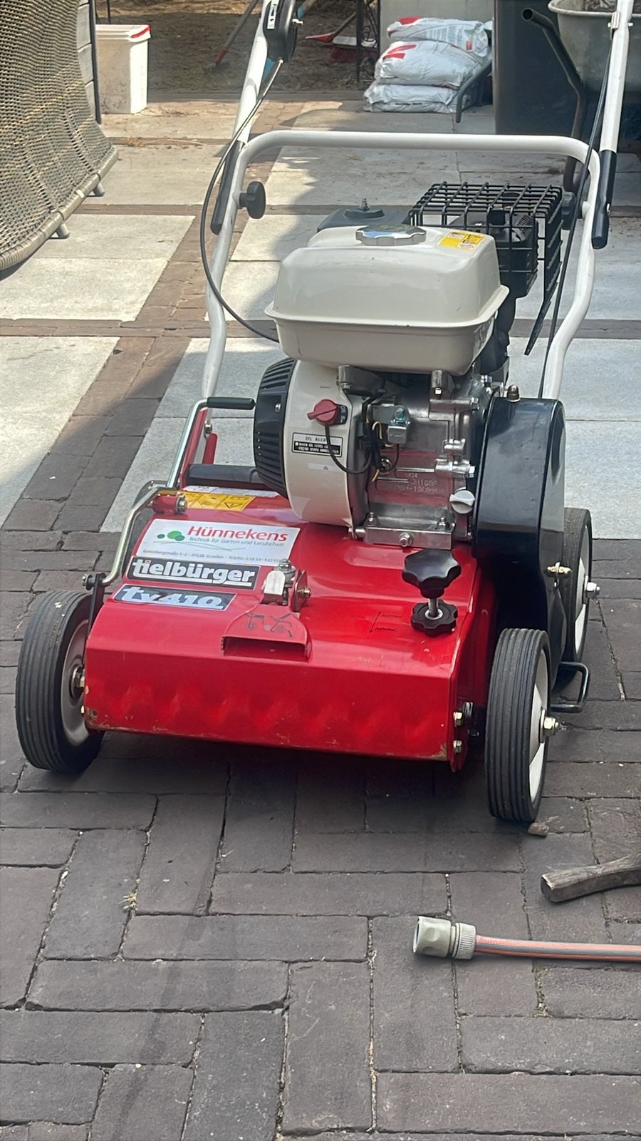 verticuteer machine TV410 Tielburger Honda GP160, Ophalen, Zo goed als nieuw, Benzine