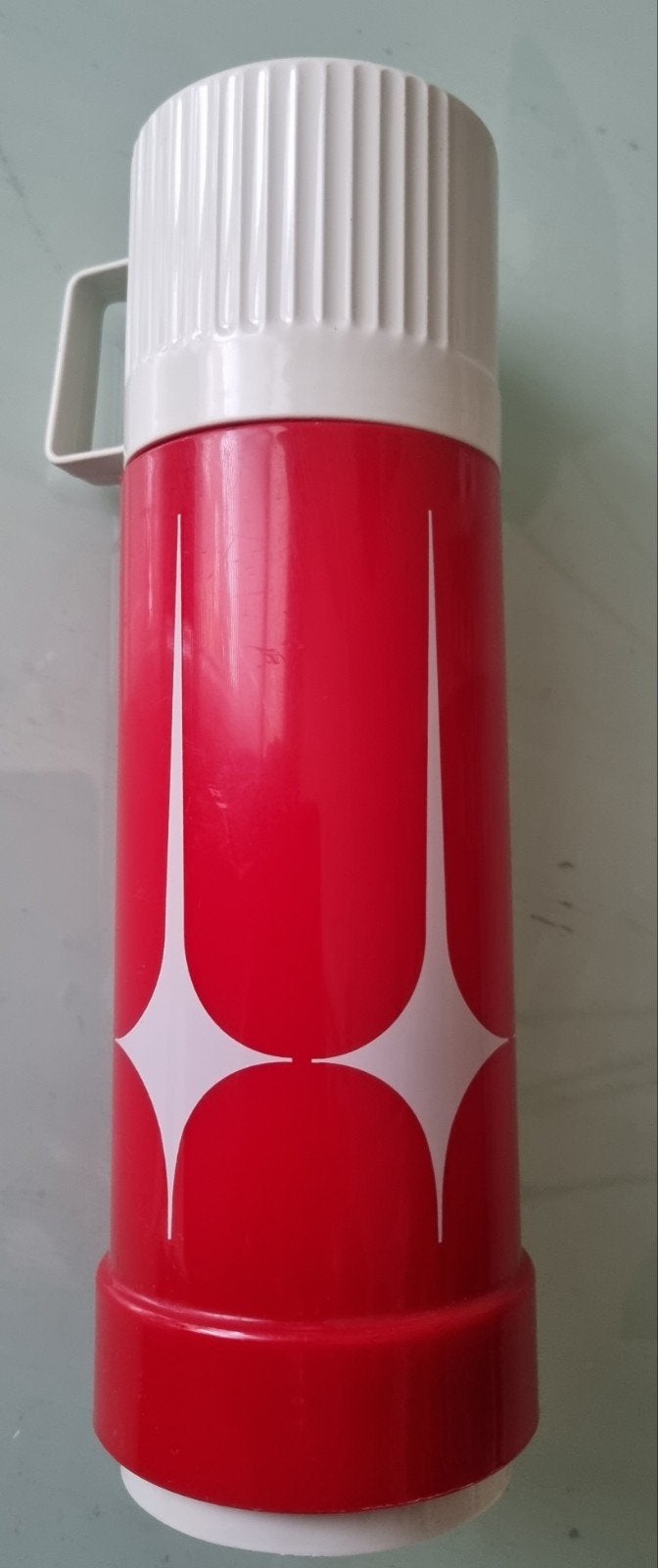 Vintage Dr. Zimmermann Thermosfles Rood - West Germany, Kunststof, Ophalen of Verzenden, Rood, Overige merken