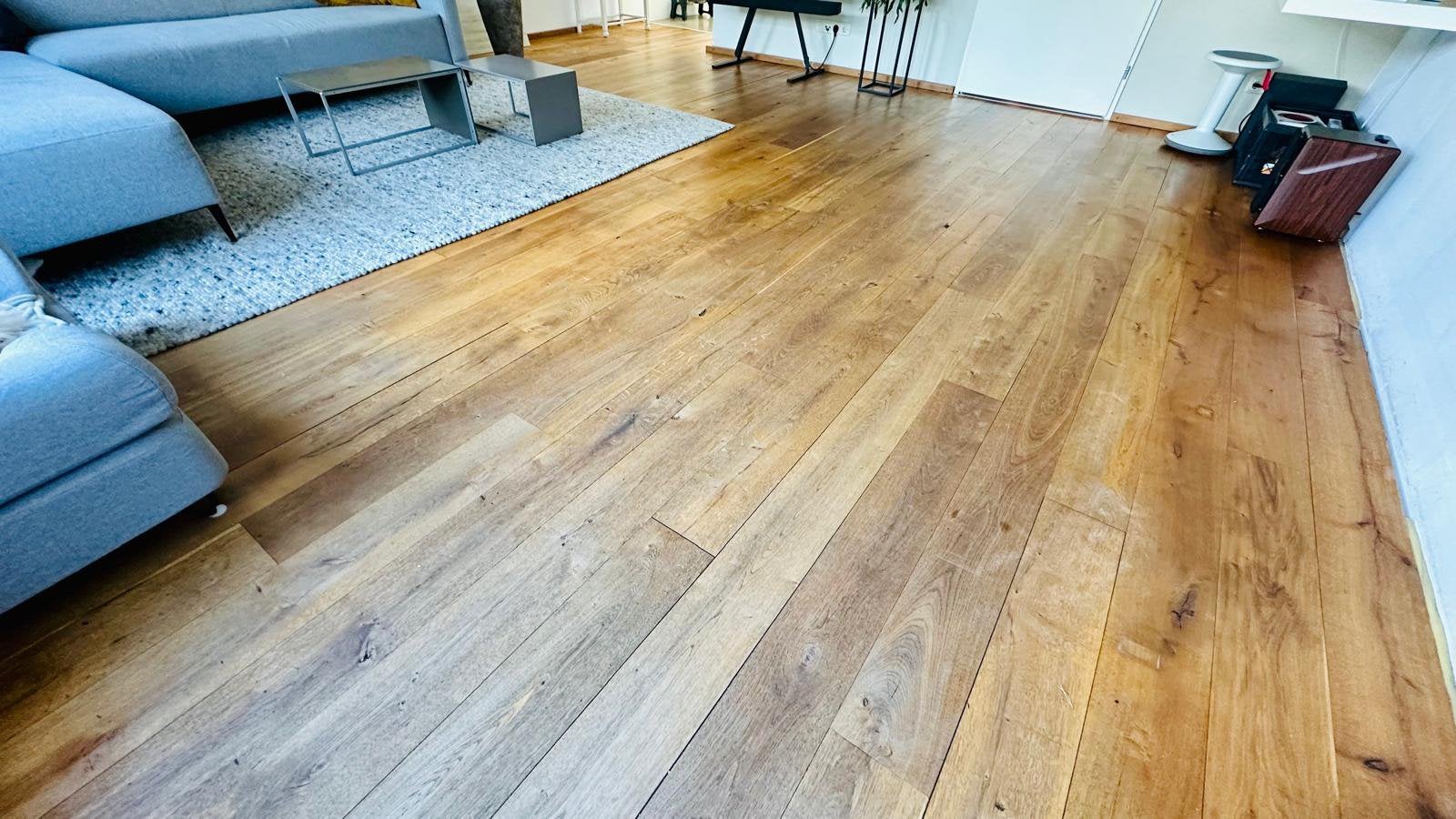 Massief Frans eiken 30 m² | 20 mm h | 165 mm b | lange delen, Doe-het-zelf en Verbouw, Ophalen, Gebruikt, Minder dan 25 mm, Eiken