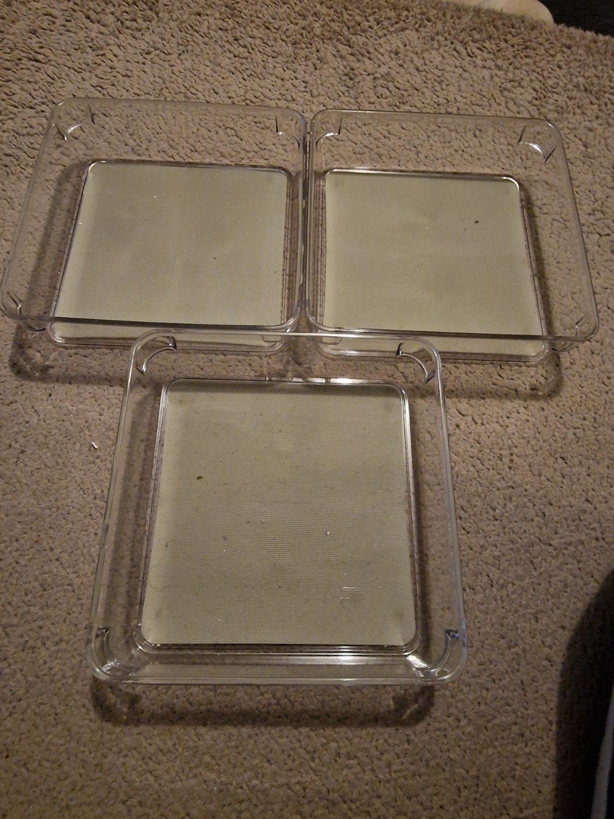 Transparante Opbergbakjes met Anti-slip Inzet (3 stuks), Ophalen, Gebruikt, Meerkleurig, Kunststof
