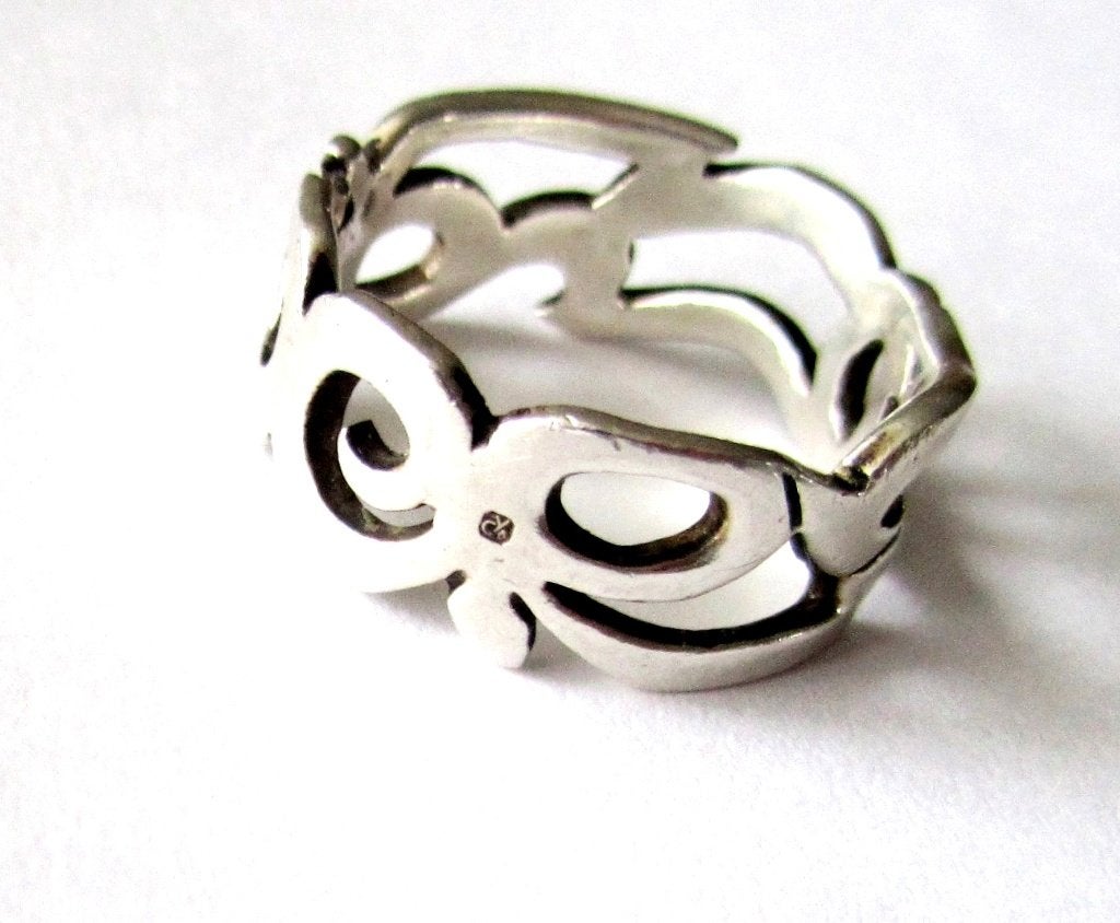 Antieke Prachtige Zilveren Ring, maat 18, Sieraden, Tassen en Uiterlijk, Verzenden, Zilver, Ring