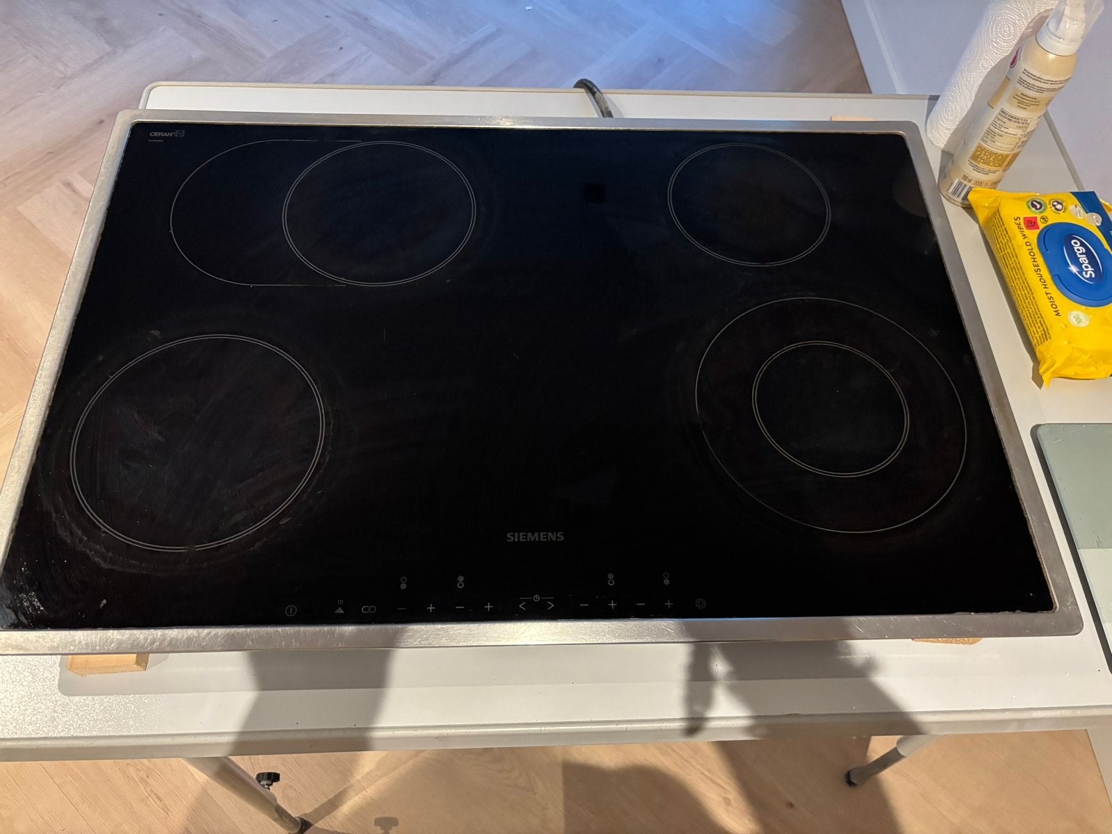 Siemens Keramische Kookplaat - 76,5 x 50,5 cm, Gebruikt, Keramisch, Inbouw, 4 kookzones