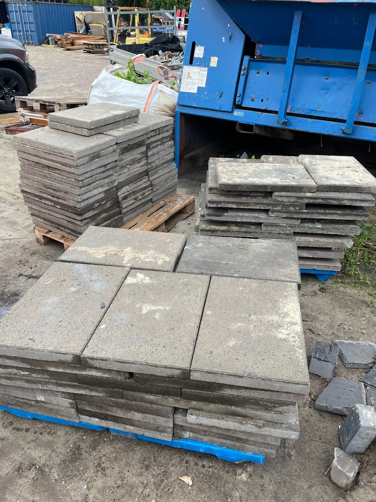 30 m2 60x40 betontegels gebruikt, Ophalen, Zo goed als nieuw, Beton, Terrastegels