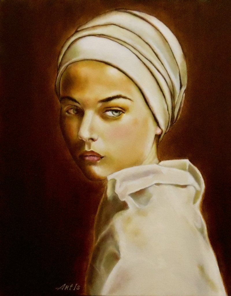 "Portret van een jong meisje" Schilderij, Verzenden