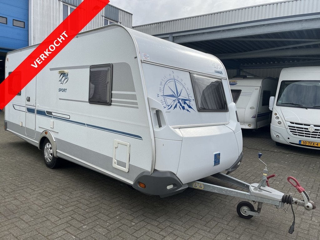 Knaus 500 FU Sport VERKOCHT (bj 2007), Caravans en Kamperen, Bedrijf, Schokbreker, Knaus, Tot en met 4