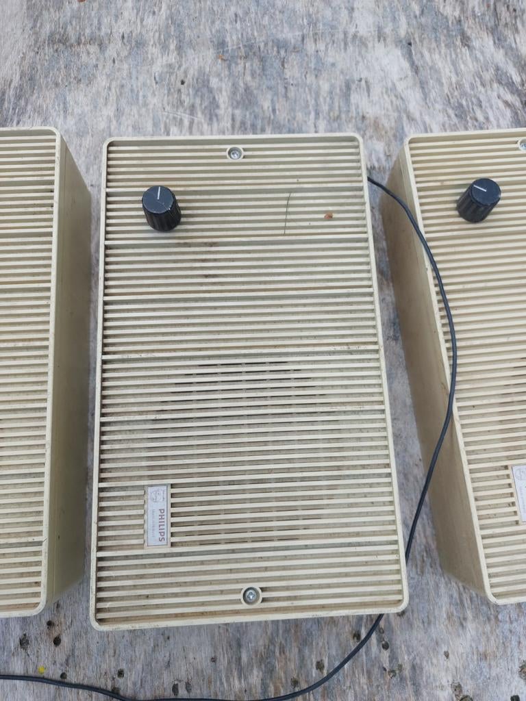 Oude luidsprekers., Audio, Tv en Foto, Luidsprekers, Ophalen, Minder dan 60 watt, Front, Rear of Stereo speakers, Overige merken