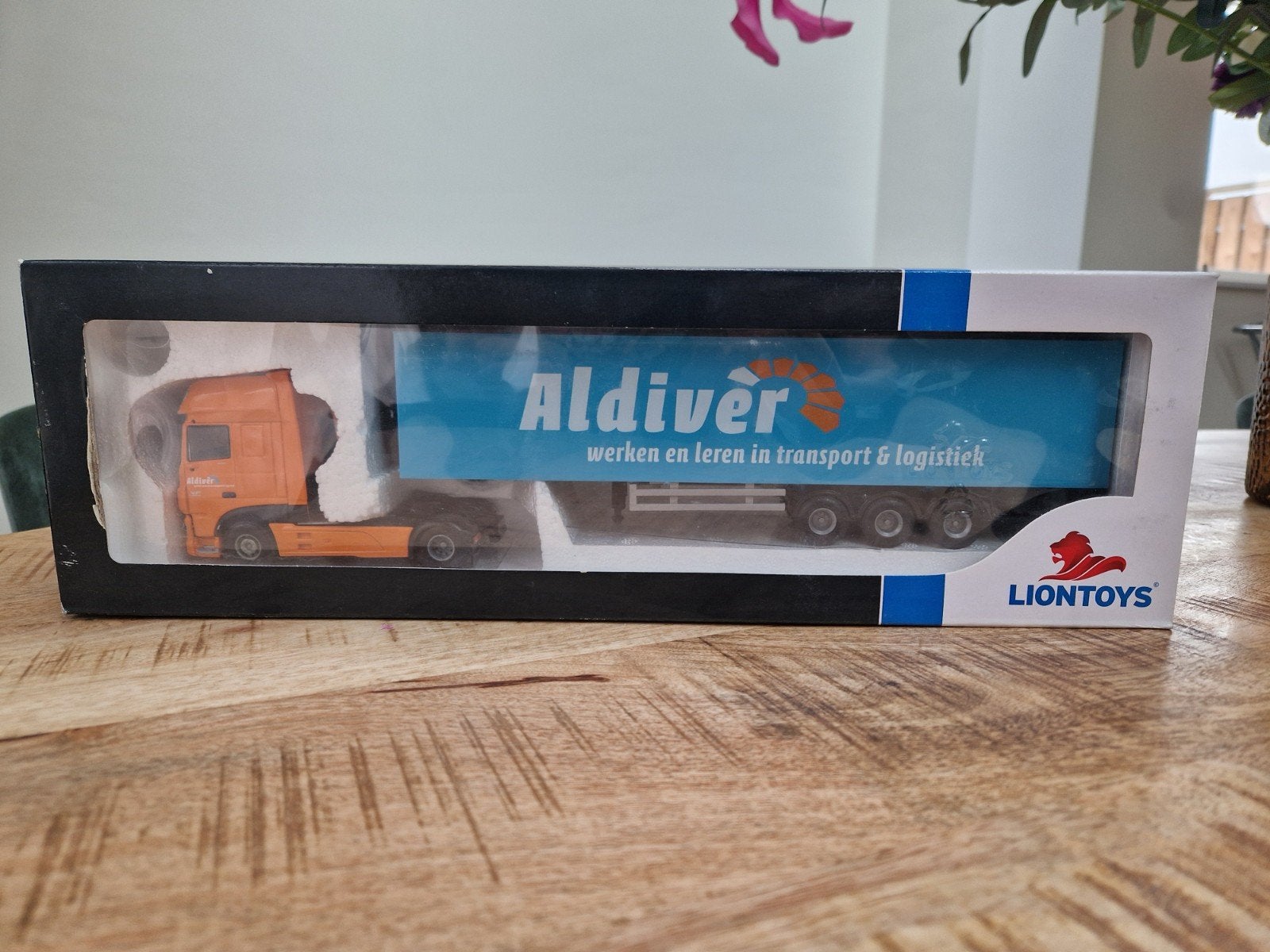 Lion Toys Aldiver Vrachtwagen met Opleggper Schaal 1:50, Ophalen of Verzenden, Nieuw, Bus of Vrachtwagen, Lion Toys