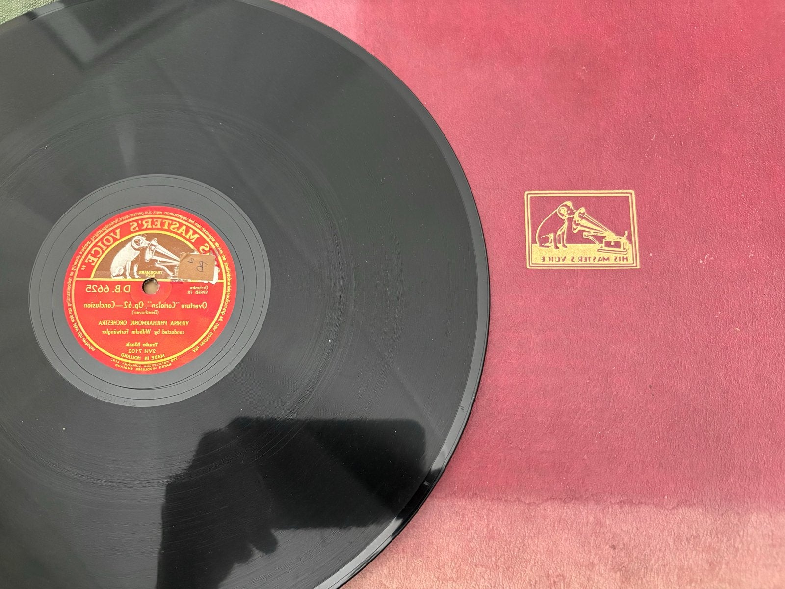 Vintage His Master's Voice 78 toeren plaat, LP, Gebruikt, 10 inch, Originele persing
