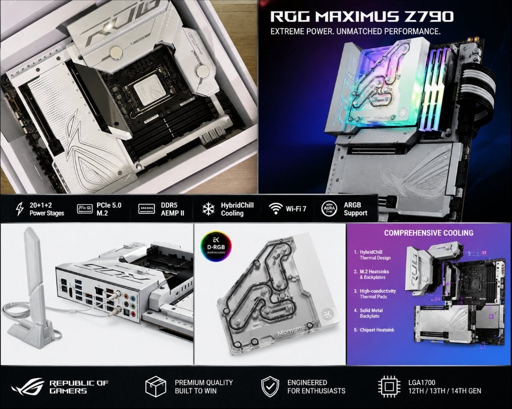 NIEUW ASUS ROG Maximus Z790 + Quantum Watercooling Set, Computers en Software, Moederborden, LGA 1700, Nieuw, Ophalen of Verzenden