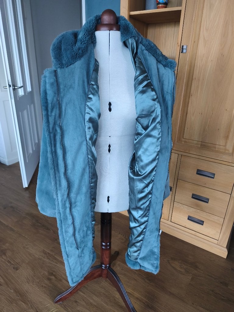 warme winterjas, Blauw, Maat 46/48 (XL) of groter, Ulla Popken, Ophalen of Verzenden