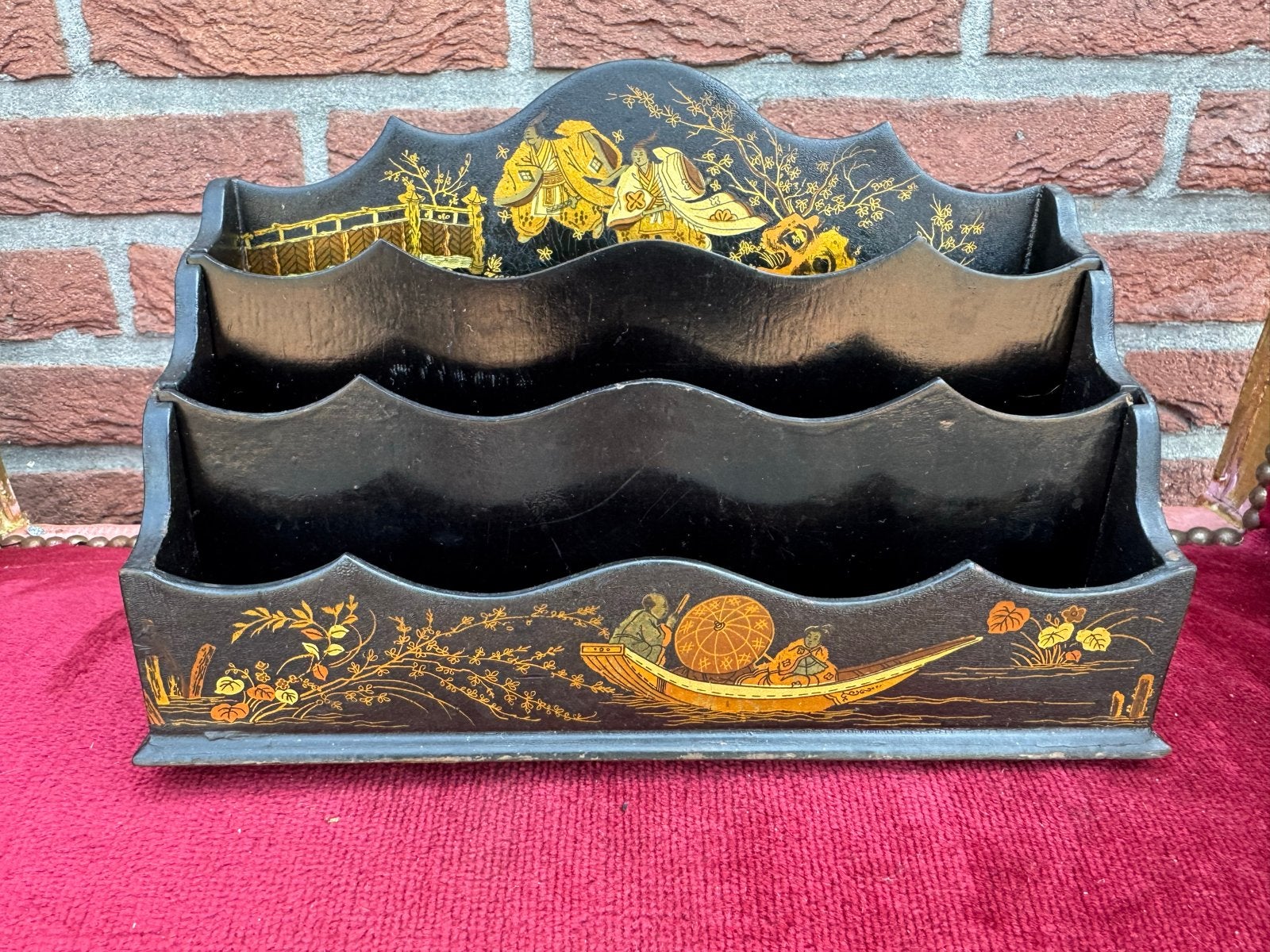 Antieke Japanse Briefhouder, ca. 1880-1900, Antiek en Kunst, Hout, Ophalen of Verzenden, Japan, Handgemaakt