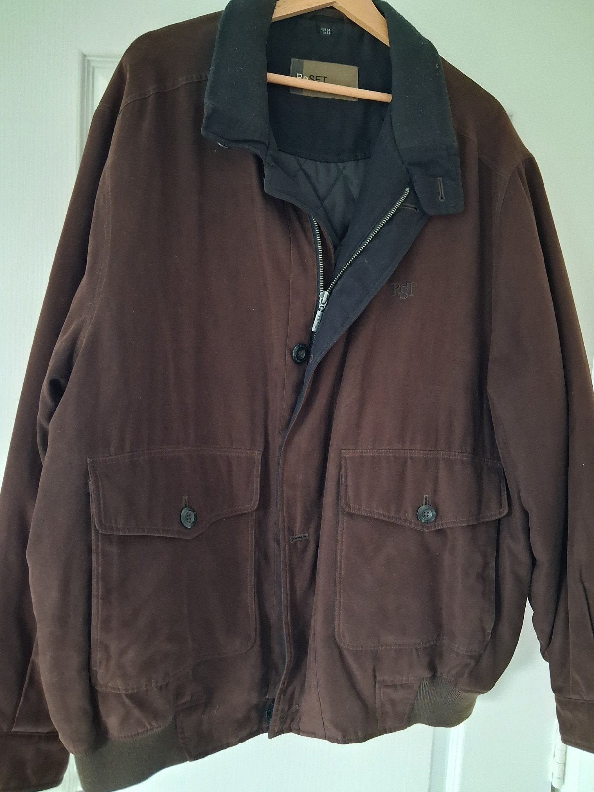 suede herenjas, Ophalen, Zo goed als nieuw, Maat 52/54 (L), Bruin