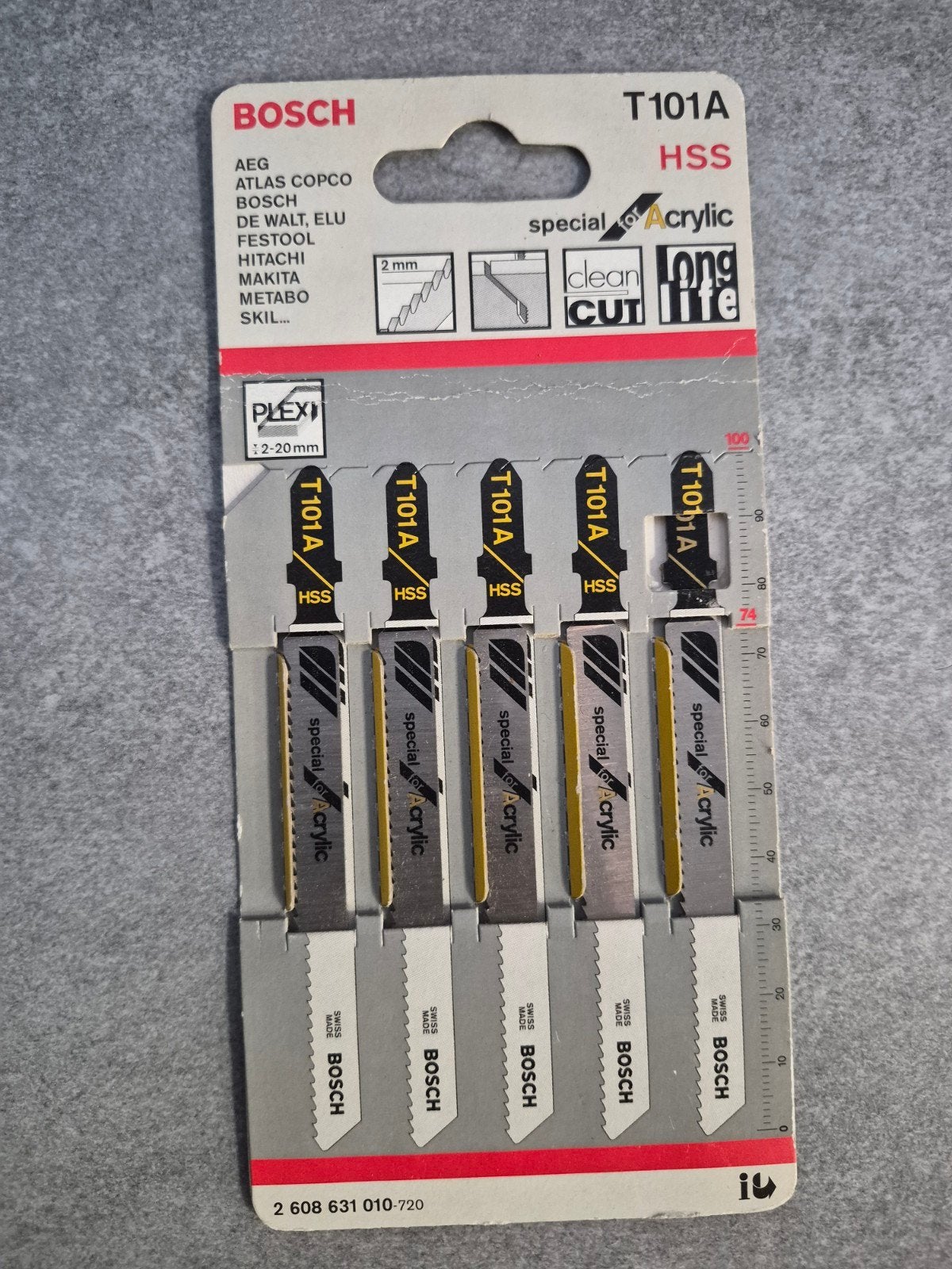 Bosch T101A HSS Decoupeerzaagbladen voor Acryl/Plexi, Doe-het-zelf en Verbouw, Gereedschap | Zaagmachines, Overige typen, Nieuw