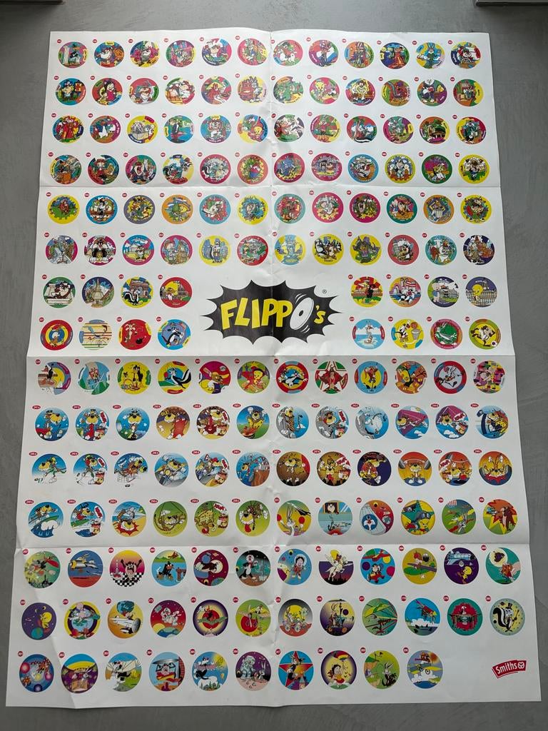 Flippo's verzamelposter Looney Tunes, Ophalen of Verzenden, Looney Tunes, Map, Album of Poster