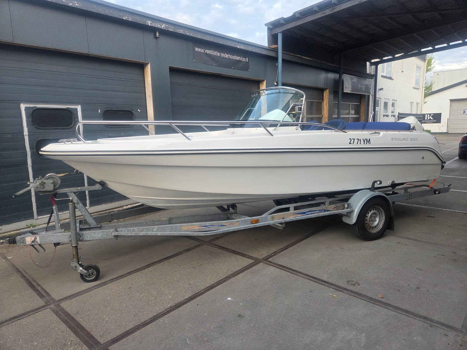 Nordkapp Enduro 600 met Evinrude 115pk en trailer, Ophalen, Overige merken, Buitenboordmotor, Zo goed als nieuw
