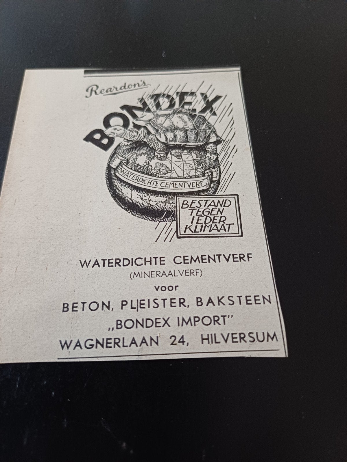 advertentie van Bondex import Hilversum 1939, Ophalen of Verzenden, Zo goed als nieuw, Overige typen