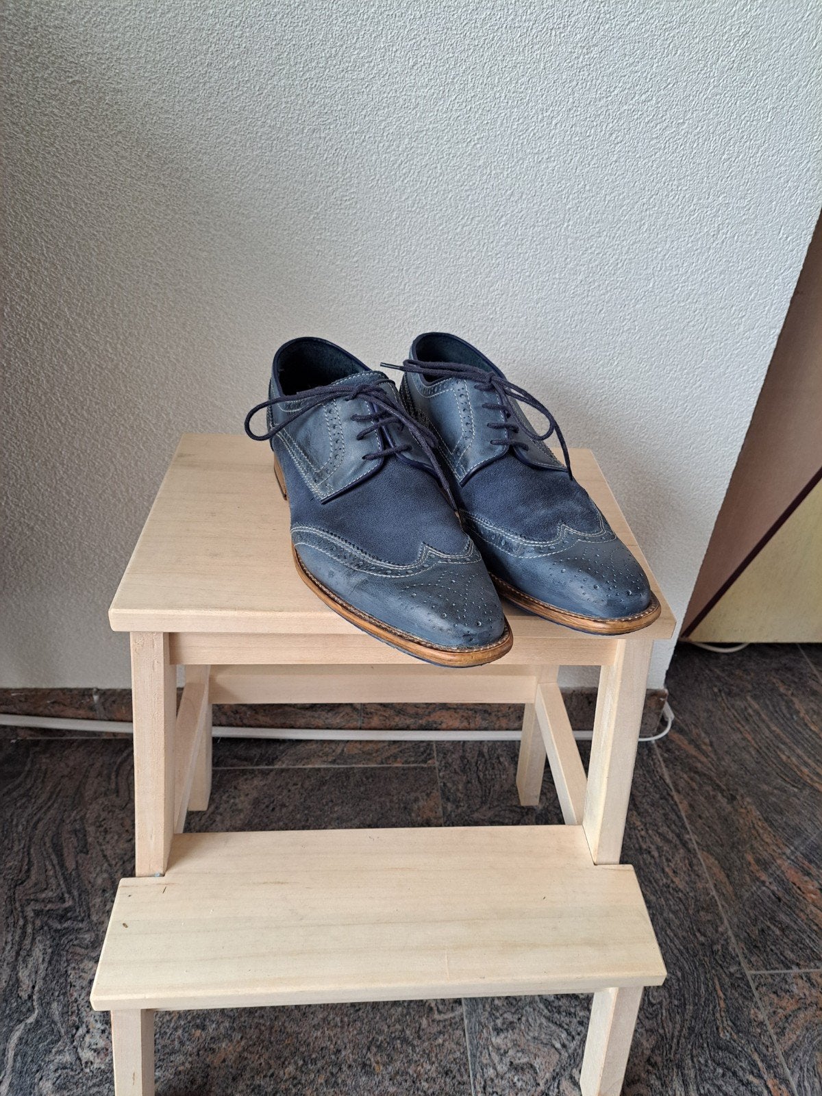 Manfield Nette Schoenen - Maat 44 - Blauw Suède, Kleding | Heren, Ophalen of Verzenden, Zo goed als nieuw, Blauw