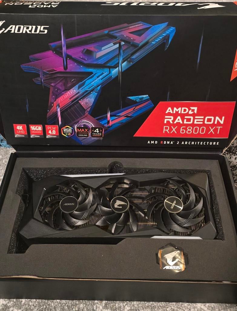 AORUS AMD Radeon RX 6800 XT 16GB GDDR6 Videokaart, Computers en Software, Videokaarten, Ophalen, Gebruikt, AMD, GDDR6