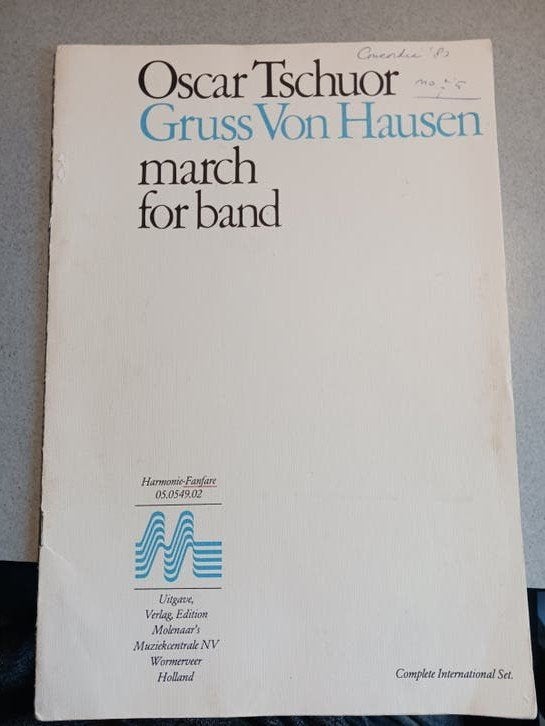 Oscar Tschuor - Gruss Von Hausen - March for Band, Muziek en Instrumenten, Gebruikt, Klassiek, Ophalen of Verzenden, Orkest