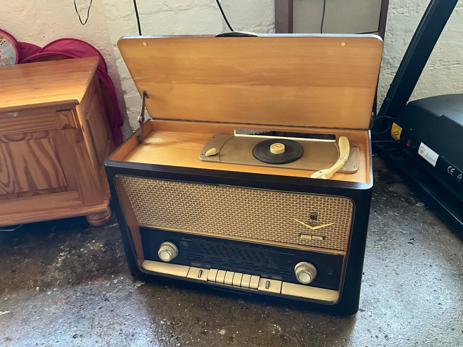 Vintage Grundig Radio-Platenspeler Type 3079 PH, Ophalen, Gebruikt, Platenspeler, Overige merken