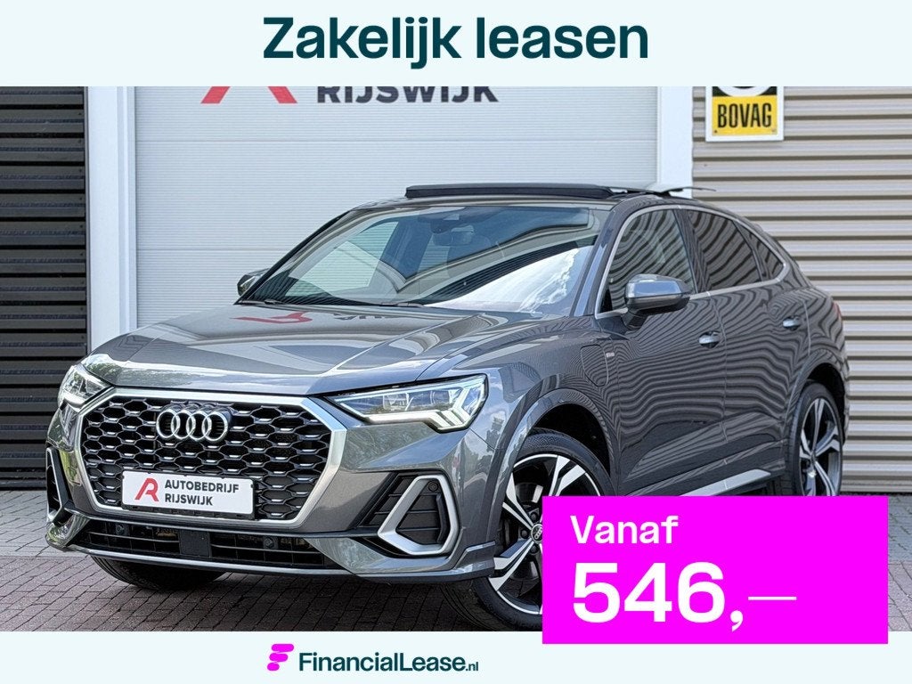 Audi Q3 Sportback 45 TFSI e S Edition Pano/Keyless/Camera, 12 maanden, Gebruikt, Alcantara, Hybride Elektrisch/Benzine