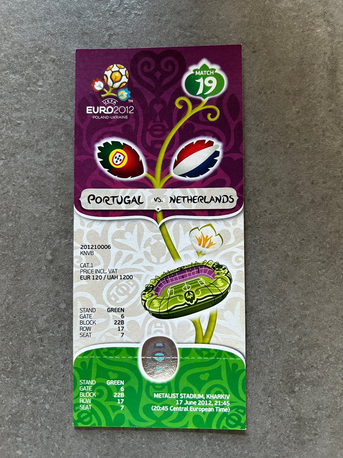 Portugal - Nederland ticket, Ophalen of Verzenden, Overige binnenlandse clubs, Overige typen