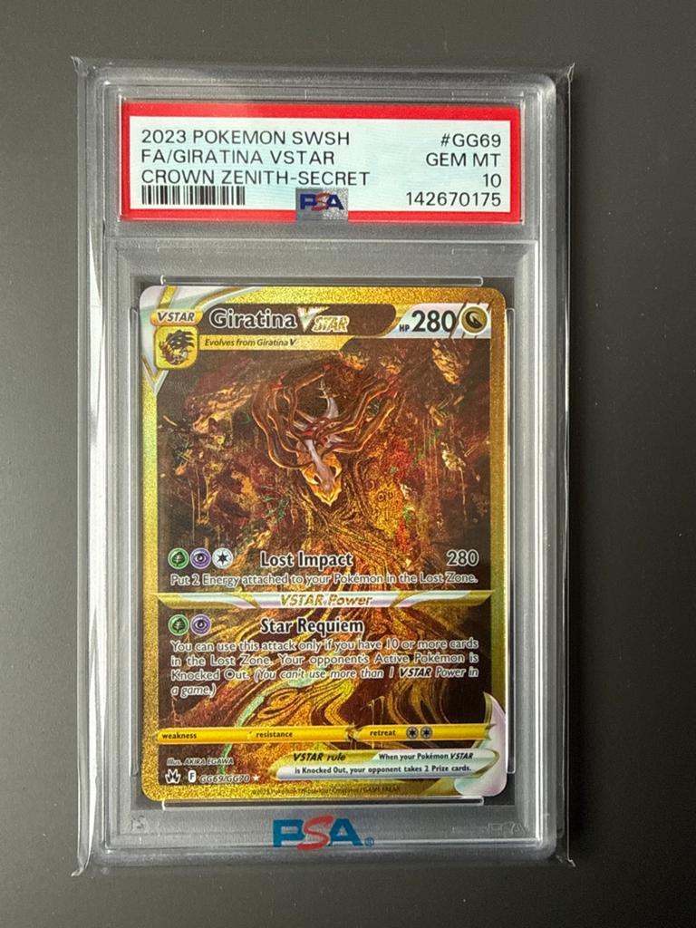 PSA 10 Giratina VSTAR Secret Gold Crown Zenith Pokémon, Ophalen of Verzenden, Nieuw, Losse kaart, Foil
