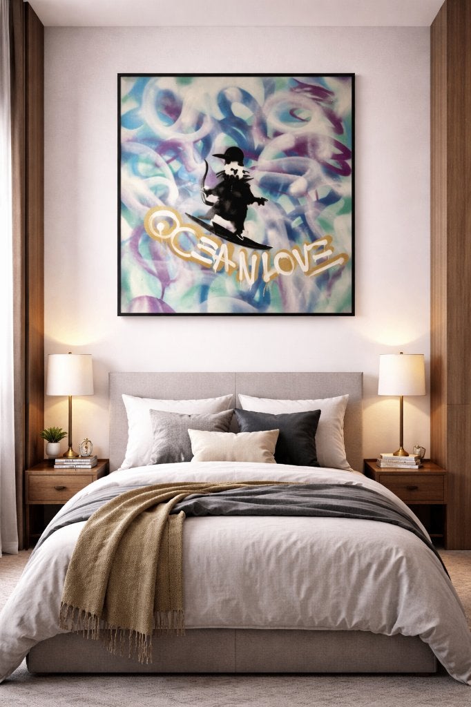 Safe the Ocean like Banksy - Timo Wedell 96 bij 93 cm, Antiek en Kunst, Ophalen of Verzenden