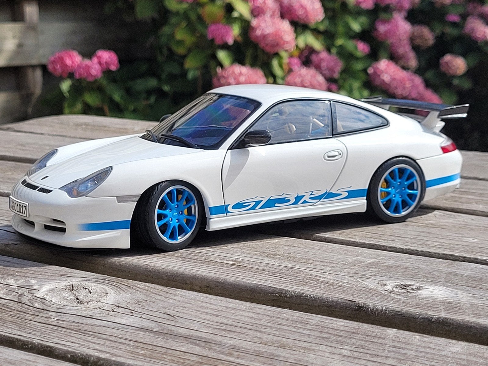 Porsche 911 996 GT3 RS Autoart, Hobby en Vrije tijd, Modelauto's | 1:18, Ophalen, Zo goed als nieuw, Auto, Autoart