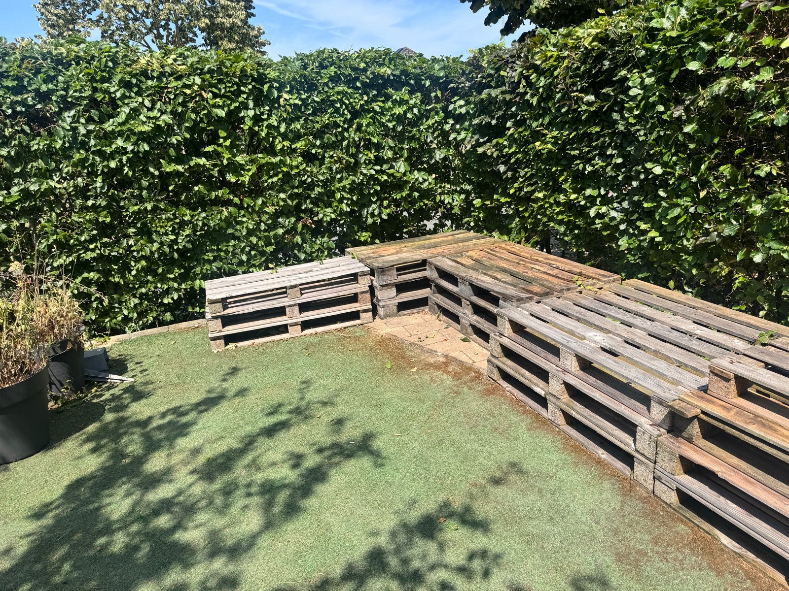 Pallet loungebank voor buiten, Doe-het-zelf en Verbouw, Metalen, Ophalen, Gebruikt