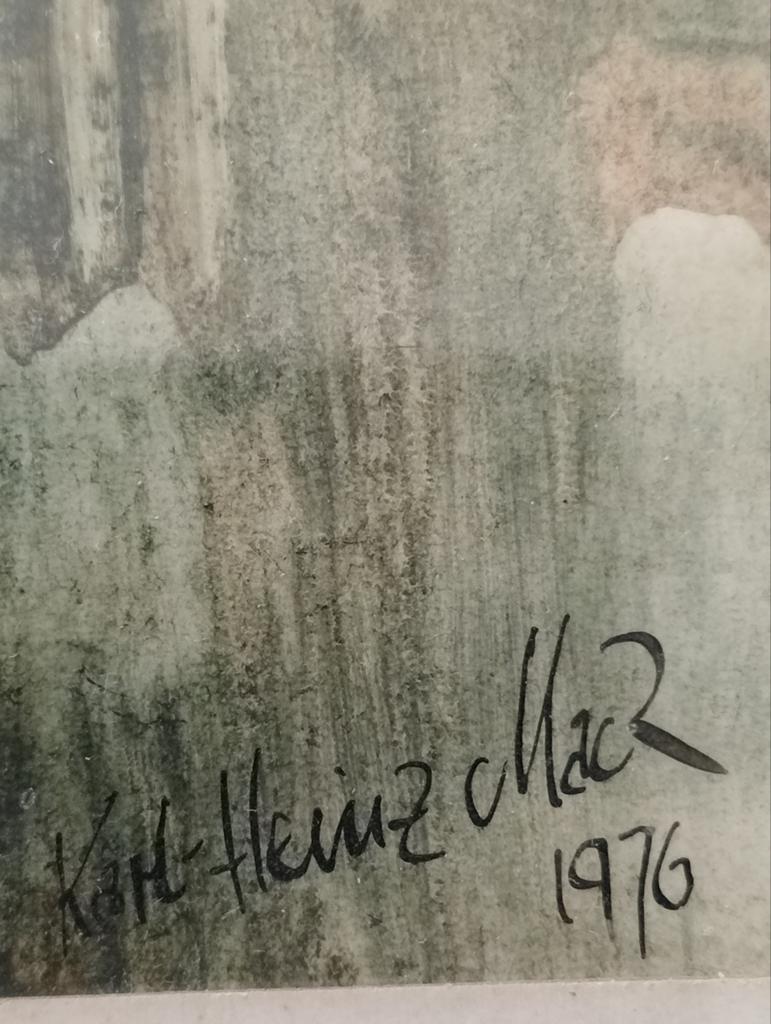 Aquarel Karl? Heinz Mack 1976, Ophalen of Verzenden