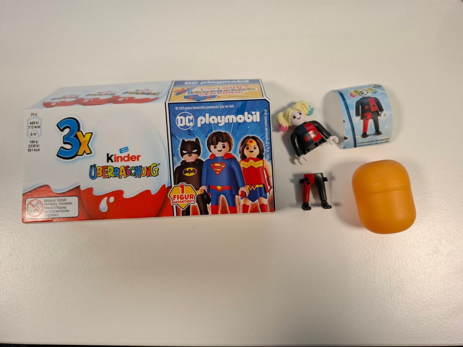 Duitse Kinder Überraschung Playmobil DC Comics Harley Quinn, Verzamelen, Ophalen, Nieuw, Hardplasticfiguren