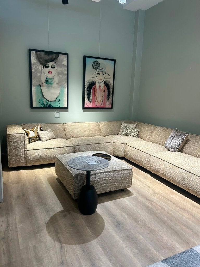 Amazing Big5 Sofa Leefhoek met hocker ALS NIEUW, Ophalen, Zo goed als nieuw