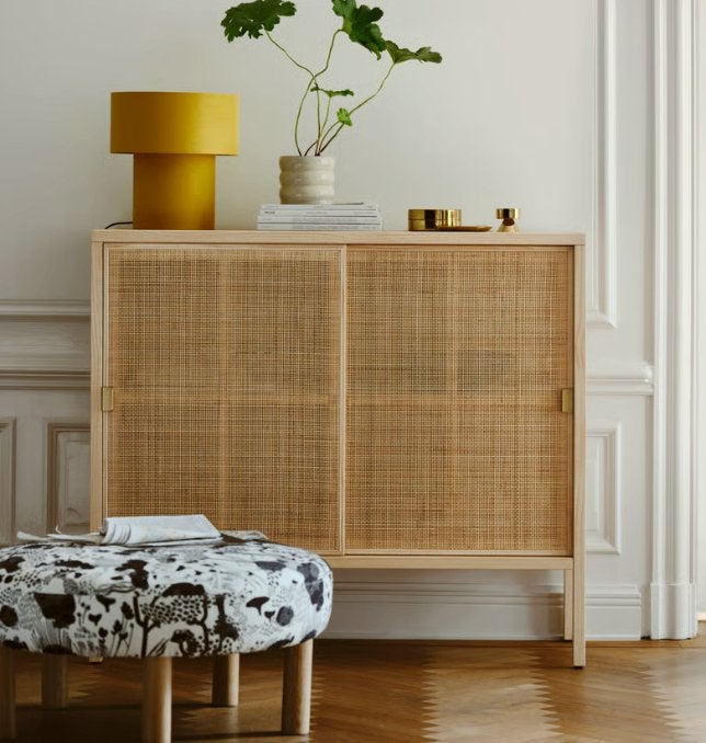 Rotan kast met schuifdeuren - Stockholm IKEA, Ophalen, Zo goed als nieuw