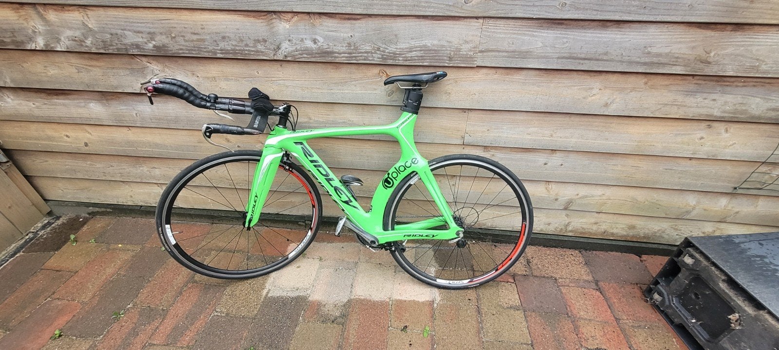 Ridley Dean Triathlonfiets - Groen, Zo goed als nieuw, 28 inch, Carbon, Zo goed als nieuw, Meer dan 20 versnellingen