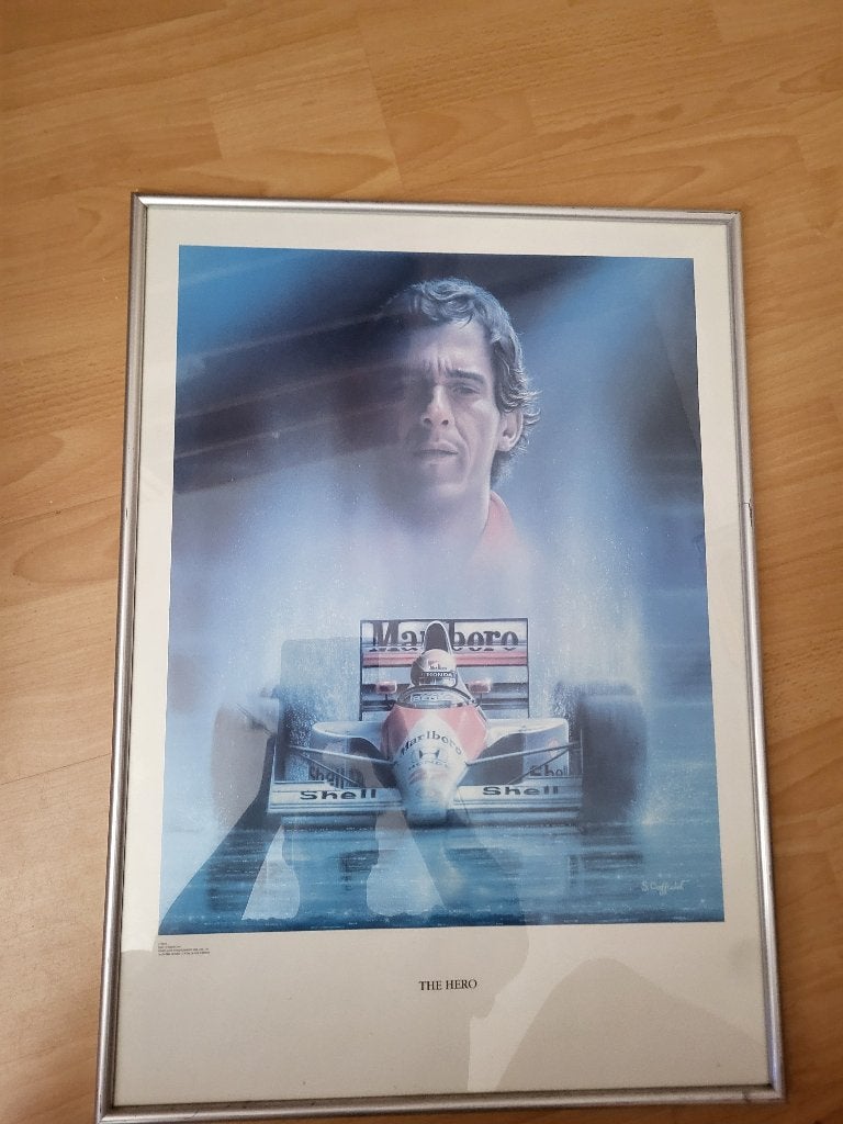 Poster Senna Regenmeester, Ophalen, Nieuw, Formule 1