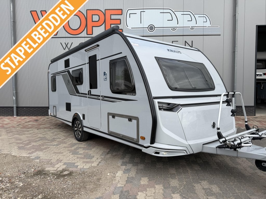 Knaus Sudwind 60 Years 580 QS MOVER CAS.LUIFEL FIETS.DR, Caravans en Kamperen, Schokbreker, Bedrijf, Overige typen, Knaus