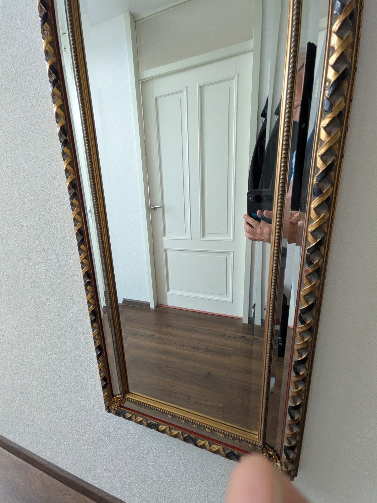 spiegel, Ophalen, 100 tot 150 cm, Zo goed als nieuw, Rechthoekig