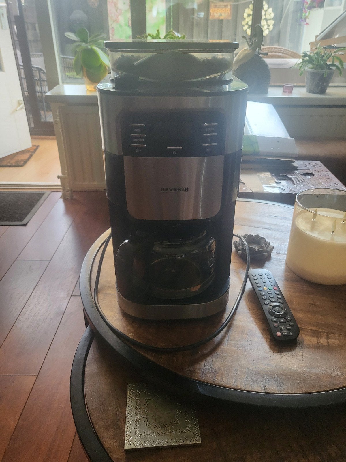 Severin Koffiezetapparaat met bonenmaler, Witgoed en Apparatuur, Koffiezetapparaten, Gebruikt, Koffiemachine, Ophalen of Verzenden