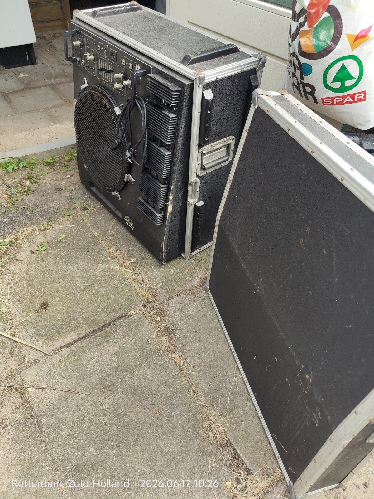 Dynacord BS412 Basversterker met 15" speaker, Ophalen of Verzenden, Gebruikt, 100 watt of meer