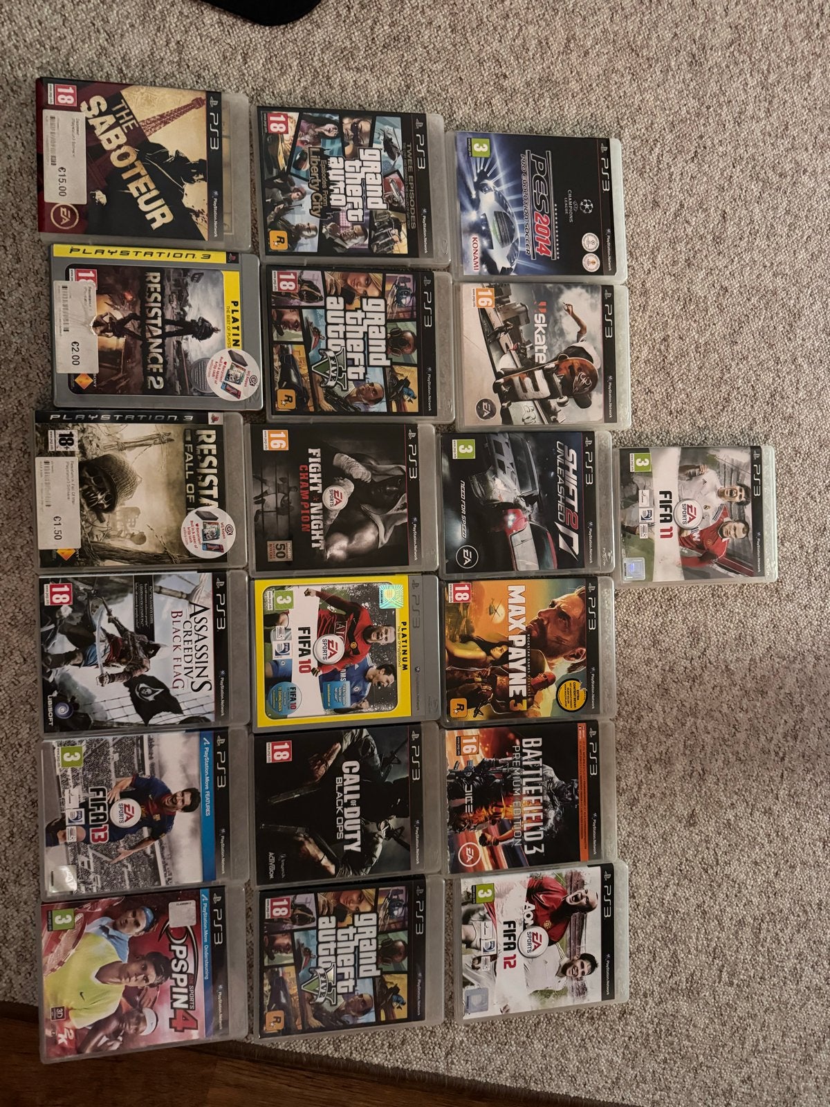 Grote collectie PlayStation 3 games, Ophalen